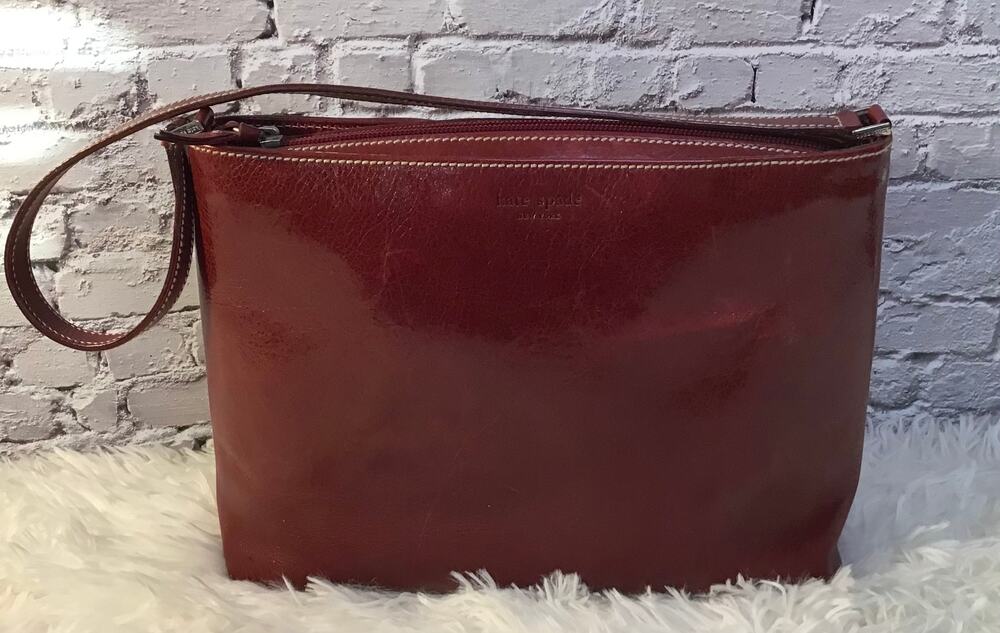 Kate Spade Vintage Wine Red Leather Handbag